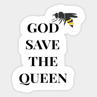 God Save The Queen Bee Design Sticker